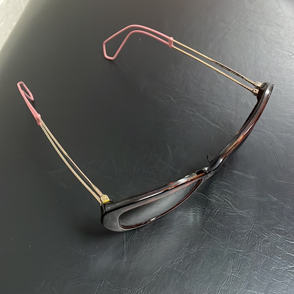 Miu Miu Luxottica Havana Pink/Brown wire cat eye sunglasses